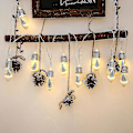 Miniatyrbild 5 av 5: Christmas Pine Tree String Lights LEDs för inomhus utomhus passform trädgård garland festdekorationer