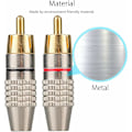 Miniatyrbillede 3 af 5: 12 stk. RCA-han-stik, RCA-lyd-videostik, RCA-terminal-lydstik, RCA-loddefri stik, RCA-stik-jackstik