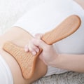 Miniatyrbild 2 av 5: Massageverktyg i trä för lymfdränage, enhandsverktyg för kroppsskulptering för maderoterapi, anti-celluliter, gua sha, muskler.