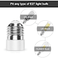 Miniatyrbild 4 av 5: TTIO E27 till E14 4-delad sockeladapteradapter Högkvalitativ lampsockeladapter för LED-lampor & Glödlampor & CFL-lampor