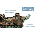 Miniatyrbillede 2 af 5: Øko-venlige piratskibsvrag akvariedekorationer til ferskvand og saltvand