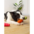 Miniatyrbillede 2 af 5: Gulerod Tyggelegetøj til Hunde - Blødt Gummitandbørste til Små, Mellemstore og Store Racer - Pink/Orange