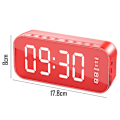 Miniatyrbild 2 av 5: Väckarklocka för sovrum/kontor, digital klocka med Bluetooth-högtalare, väckarklocka för tunga sovare, röd