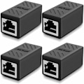 Miniatyrbillede 1 af 5: 2 stk. RJ45 Ethernet-kobler netværksadapter hun til hun afskærmet 8P8C til Cat6/Cat5e Ethernet-kabelforlængelse (pakke med 4)