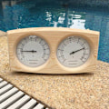 Miniatyrbild 4 av 5: Hygrometer och termometer i furu för bastugolv, spa och bastutillbehör
