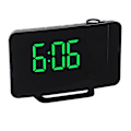 Miniatyrbild 1 av 5: Radioprojektionsväckarklocka Stor skärm LED-display Elektronisk klocka Kurvad Dubbel väckarklocka Skrivbordsklocka