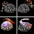 Miniatyrbilde 5 av 5: 3 farger Led roterende projektor stjernehimmel nattlampe