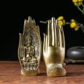 Miniatyrbild 3 av 4: 1 set Buddha-händer sittande hartsstaty, buddhistisk staty Zen hem/buddhistiskt tempel dekoration present