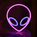 Miniatyrbild 5 av 5: 3 st neon skyltar för väggdekor, LED-neonljus för sovrum, USB eller batteridriven belysning rymdelement Alien Planet Rocket för barn, cool dekoration