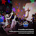 Miniatyrbilde 2 av 5: 3 farger Led roterende projektor stjernehimmel nattlampe
