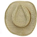 Miniatyrbild 3 av 5: Utomhus cowboy halmhatt bred brättad solhatt med vindtät snöre som andas casual strandhatt (khaki färg)