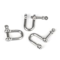 Miniatyrbild 2 av 3: 50x Rostfritt stål D Shackle Silver Ship Anchor Bow Form M4 För Wire