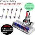 Miniatyrbild 3 av 5: Munstycke Kompatibelt med Dyson V7 V8 V10 V11 V15 Dammsugare Direct Drive Rengöringshuvud med 4 Frontljus för Hårda Golv och Mattor