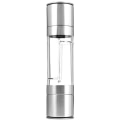 Pikkukuva 2 / 5: Pippurimylly suola- ja pippurimylly ruostumaton teräs manuaalinen mauste mylly 2 in 1 suola shaker pippuri shaker chili mylly säädettävällä keraamisella hiomakoneella