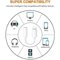 Miniatyrbild 2 av 5: [Apple MFi-certifierad] Lightning till 3,5 mm hörlursadapter, iPhone-hörlursadapter 3,5 mm ljud AUX-adapter Dongle-kabelkonverterare Kompatibel