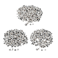 Miniatyrbild 1 av 3: 3x 100 set dubbla nitar knappar tryckknappar DIY skor kläder dekor silver