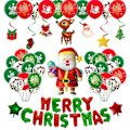 Miniatyrbild 1 av 5: 1 Set Latex Julballonger Jultomten Älg Xmas Tree Julfest Ballonger Juldekoration för hemmet
