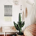 Miniatyrbild 2 av 4: Macrame väggbonad Boho Chic vävd gobeläng bohemisk bomull vävd väggkonst väggdekor för sovrum barnrum bakgrund (kant)