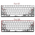 Miniatyrbild 2 av 5: Nyhet Allover Dye Subbed 71 Key Profile Keycap För Gh60 Rk61 Alt61 Gk61 Gk64 Dz60 Keycaps,jp