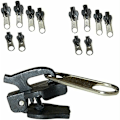 Miniatyrbild 2 av 4: Clip-On blixtlåsavdragare, blixtlåsavdragare, Zlideon blixtlåsavdragare, metallisk blixtlåsreparationssats för kläder, väskor, jackor, tält, bagage