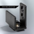 Miniatyrbillede 5 af 5: Vægmonteret hardware med sort kulstofstål skydedør til ladeport guide til heavy duty gulvguide med skruer（1stk）
