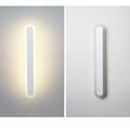 Miniatyrbillede 1 af 5: Lang Akryl Væglampe 26W LED Væglampe Vandtæt Varm Hvid 3000K Væglampe til Haver, Terrasser, Soveværelser, Stuer (Hvid)