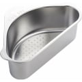 Miniatyrbillede 5 af 5: Colander si til vask over vasken i rustfrit stål - vask grøntsager og frugt, dræn kogt pasta og tør opvask