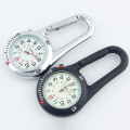 Miniatyrbild 5 av 5: 2 Clip-on Quartz Klocka Ryggsäck Fob Bälte Klocka Säkerhetsspänne för Utomhusaktiviteter Svart