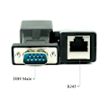 Miniatyrbillede 2 af 5: RJ45 til RS232, DB9 seriel port 9-benstik til hunstik RJ45 Cat5e/6 Ethernet/LAN udvidelsesadapter (hanstik)