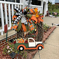 Miniatyrbild 3 av 5: Konstgjord Solrosgirland Halloween Blomsterkrans, Höstlöv Girland Höstpumpor Inomhus Utomhus Framdörr Vägg eller Fönster Dekoration (B06)