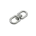 Karaktärsfiskeverktyg nyckelring, silver snurring för camping, M4/m5/m6 rostfritt stål