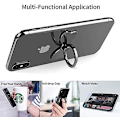 Miniatyrbild 4 av 5: Telefonringhållare och Handgrepp 360 Justerbar Finger Metallstativ Bilfäste Universal för Iphone Mobila Smartphones Tablets Xr Xs Max 8 7 6 6s 5s Plus