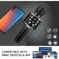 Miniatyrbild 2 av 5: Karaoke Bluetooth-mikrofon, 5-i-1 barn och vuxna inspelning och sångmikrofon (rosa)