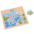 Miniatyrbild 5 av 5: Träpussel med Färgglada Dinosaurier och Zebra - Smart Leksak för Barn