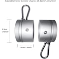 Miniatyrbild 2 av 5: 2 st aluminiumlegering vridbara flaggstångsmonteringsringar för 1,26 tums flaggstång