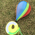 Miniatyrbillede 3 af 5: Regnbue varmluftballon vindstrimmel lys roterende farverig vindmølle streng have vindmølle udendørs dekoration, stil 2