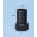 Miniatyrbillede 2 af 5: IBC Tank Slange Adapter 60mm Grov Gevind Import til 50mm Til Haveslange - Ventil Adapter Slange Fittings Værktøj
