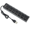 Miniatyrbild 4 av 5: Switch expansionshubb 7-portars USB2.0 datorhubb USB expansionshubb en till sju USB2.0 splitter PC bärbar dator stationär dator (1 st)