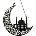 Miniatyrbild 4 av 4: Glad Eid Little Byram Känn dig vacker Hängande semesterfestkollektion Hembutik (Svart)
