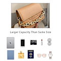 Miniatyrbild 4 av 5: Crossbody-väskor för kvinnor, liten axelväska med kedjerem, handväska Khaki