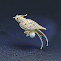 Miniatyrbild 2 av 5: Lucky Bird Rhinestone Brosch För Kvinnor Flickor Kristall Glänsande Cubic Zircon Söt Hummingbird Lapel Pins Lapel Broscher