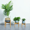 Miniatyrbild 3 av 5: Växtstativ Blomsterträdgård Krukväxt Trähylla Inomhus Utomhus Växthylla Hemmakontor Dekoration Enkel Blomhållare Liten, Modell: Bambu liten