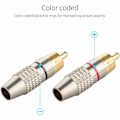 Miniatyrbillede 4 af 5: 12 stk. RCA-han-stik, RCA-lyd-videostik, RCA-terminal-lydstik, RCA-loddefri stik, RCA-stik-jackstik