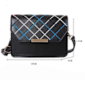 Miniatyrbild 2 av 5: Crossbody-väskor för kvinnor Läderhandväska med justerbar rem Axelväskor svart