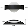 Miniatyrbillede 4 af 5: LED indendørs væglampe, moderne vægbelysning, 3000K varm hvid jern og akryl, ??16cm, 7W, ganglampe til stue, arbejdsværelse, soveværelse, trappe