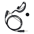 Miniatyrbild 2 av 5: G-formad öronkrok mikrofon öronmussla headset för Yaesu radio Vx-6r 1 stift