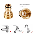 Miniatyrbillede 3 af 5: 23mm Havevandingsværktøj Universal Køkken Slange Adapter Messing Slange Hane Stik Vandblandings Slange Adapter Tilbehør 1 Stk