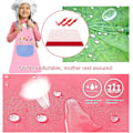 Miniatyrbild 4 av 5: 2-pack justerbart målningsförkläde med fickor Vattentätt Barnförkläde Flickor Pojkar Set (rosa blå)