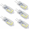 Miniatyrbillede 1 af 5: G4 LED 3W Pære, 200LM, AC/DC12V, 25W Ækvivalent Halogenpære, Hvid 6000K, SMD 2835 LED Pære 360 Strålevinkel til Indendørs Loft Køkkenbelysning, 5 stk