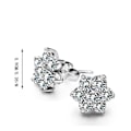 Miniatyrbild 3 av 5: Damernas Snöflinga-formade Studörhängen, Mode Studörhängen Set med Snöflinga Diamant Studörhängen